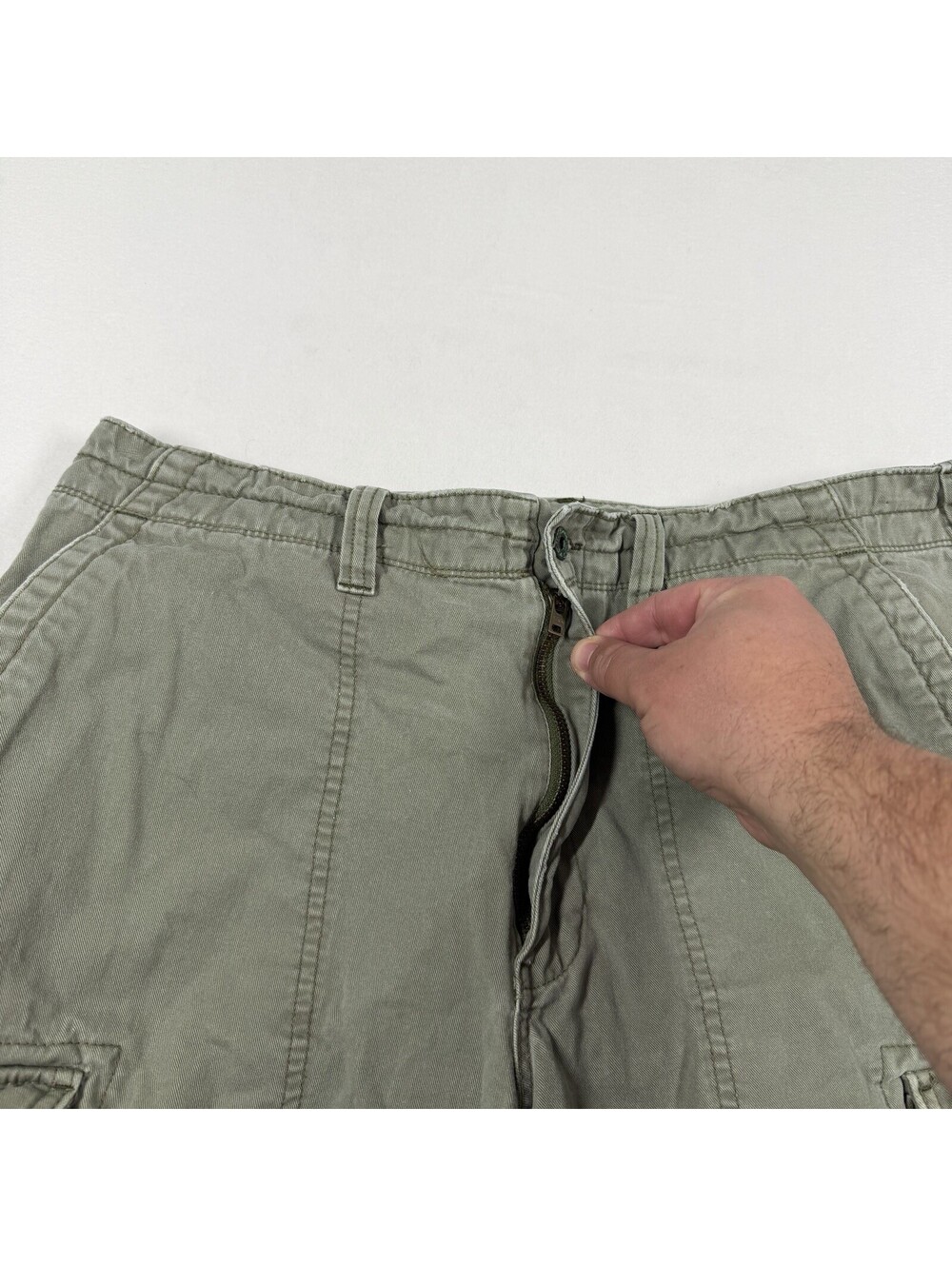 Vintage Polo Ralph Lauren Short Mens 38 Green Cargo Jeans Co Military - Picture 4 of 11